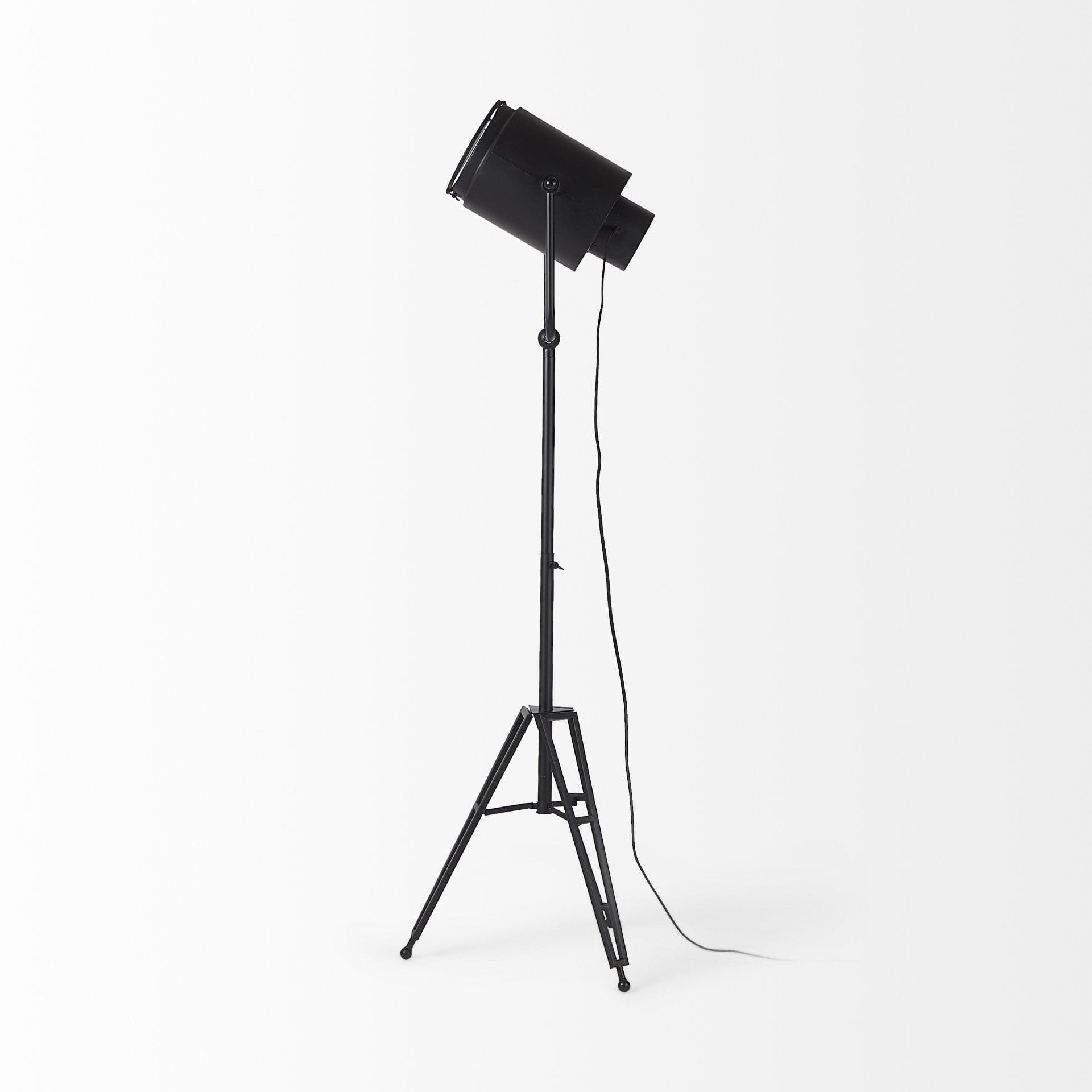 61" Black Movie Set Floor Lamp - Homeroots