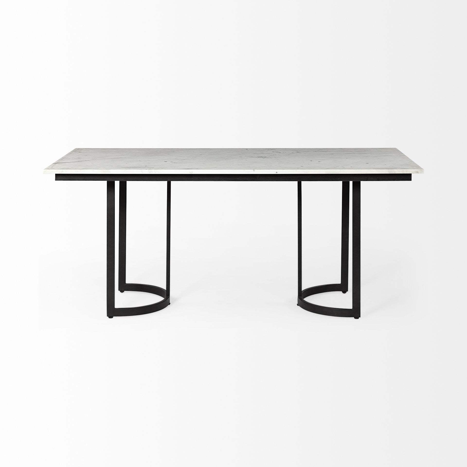71" White And Black Dining Table - Homeroots - Flyclothing LLC