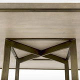 Modern Square Wood and Gold Dining Table - Homeroots - Flyclothing LLC
