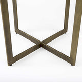 Modern Square Wood and Gold Dining Table - Homeroots - Flyclothing LLC