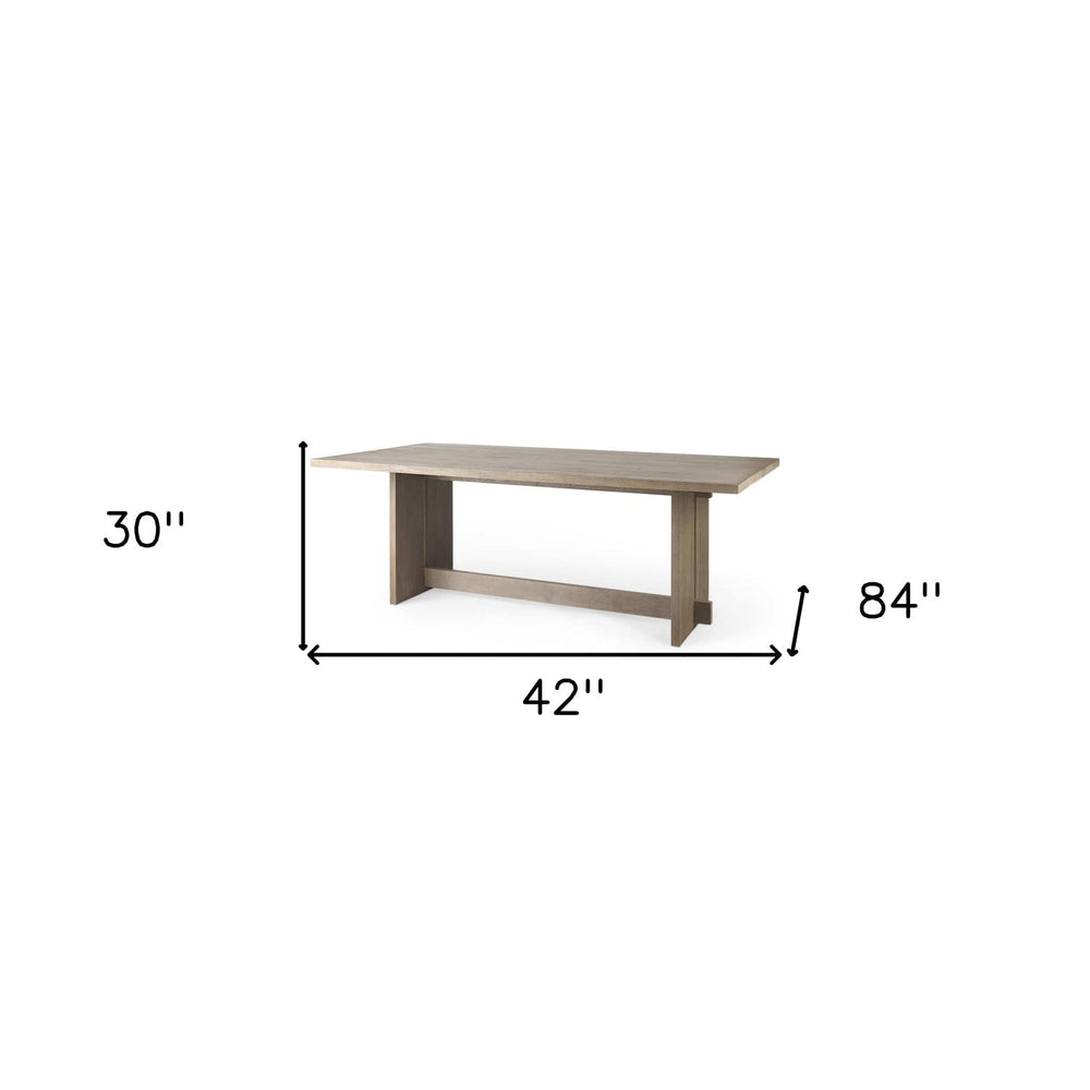 84" Taupe Dining Table - Homeroots - Flyclothing LLC