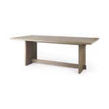 84" Taupe Dining Table - Homeroots