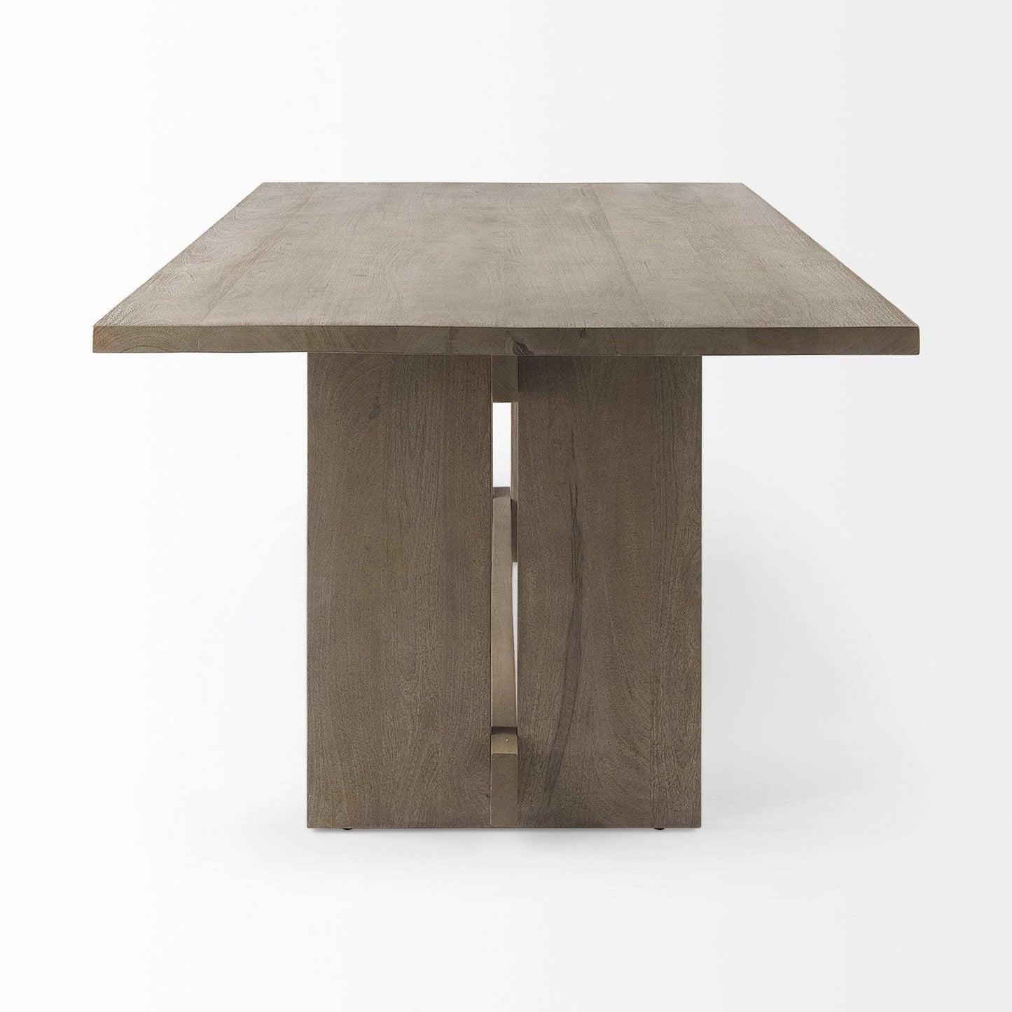 84" Taupe Dining Table - Homeroots - Flyclothing LLC