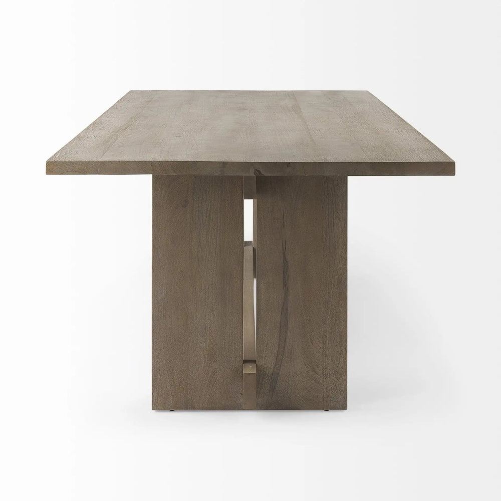 84" Taupe Dining Table - Homeroots - Flyclothing LLC