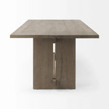 84" Taupe Dining Table - Homeroots