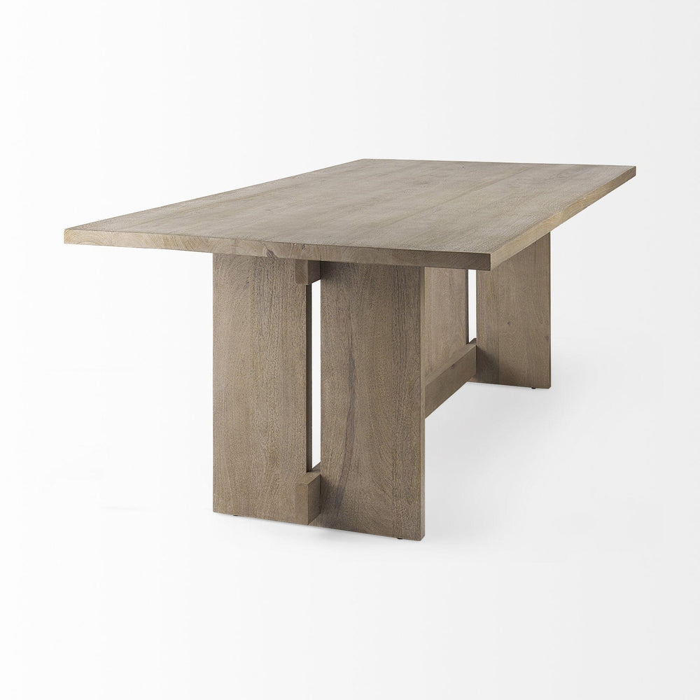 84" Taupe Dining Table - Homeroots - Flyclothing LLC
