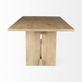 Light Natural Modern Rustic Wooden Dining Table - Homeroots