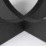 54" Black Rounded Solid Wood Pedestal Base Dining Table - Homeroots - Flyclothing LLC