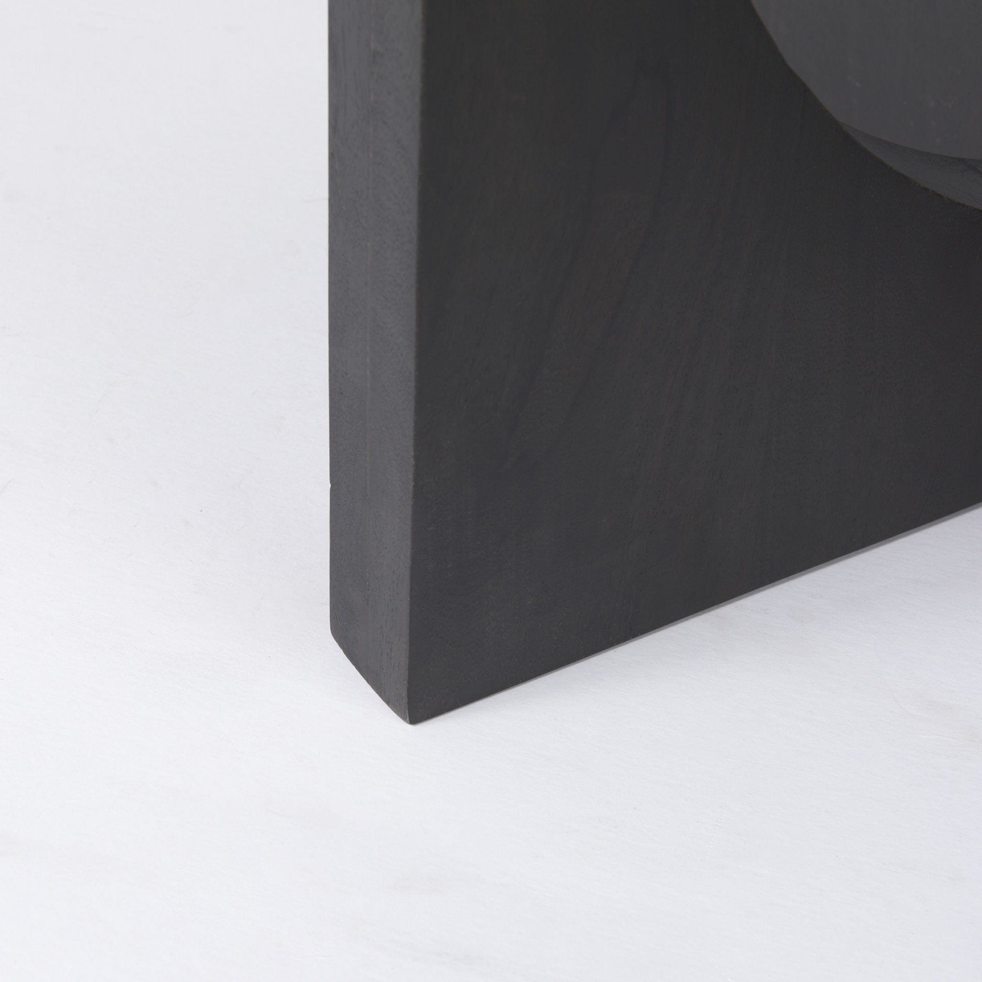 54" Black Rounded Solid Wood Pedestal Base Dining Table - Homeroots - Flyclothing LLC