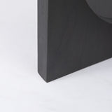 54" Black Rounded Solid Wood Pedestal Base Dining Table - Homeroots - Flyclothing LLC