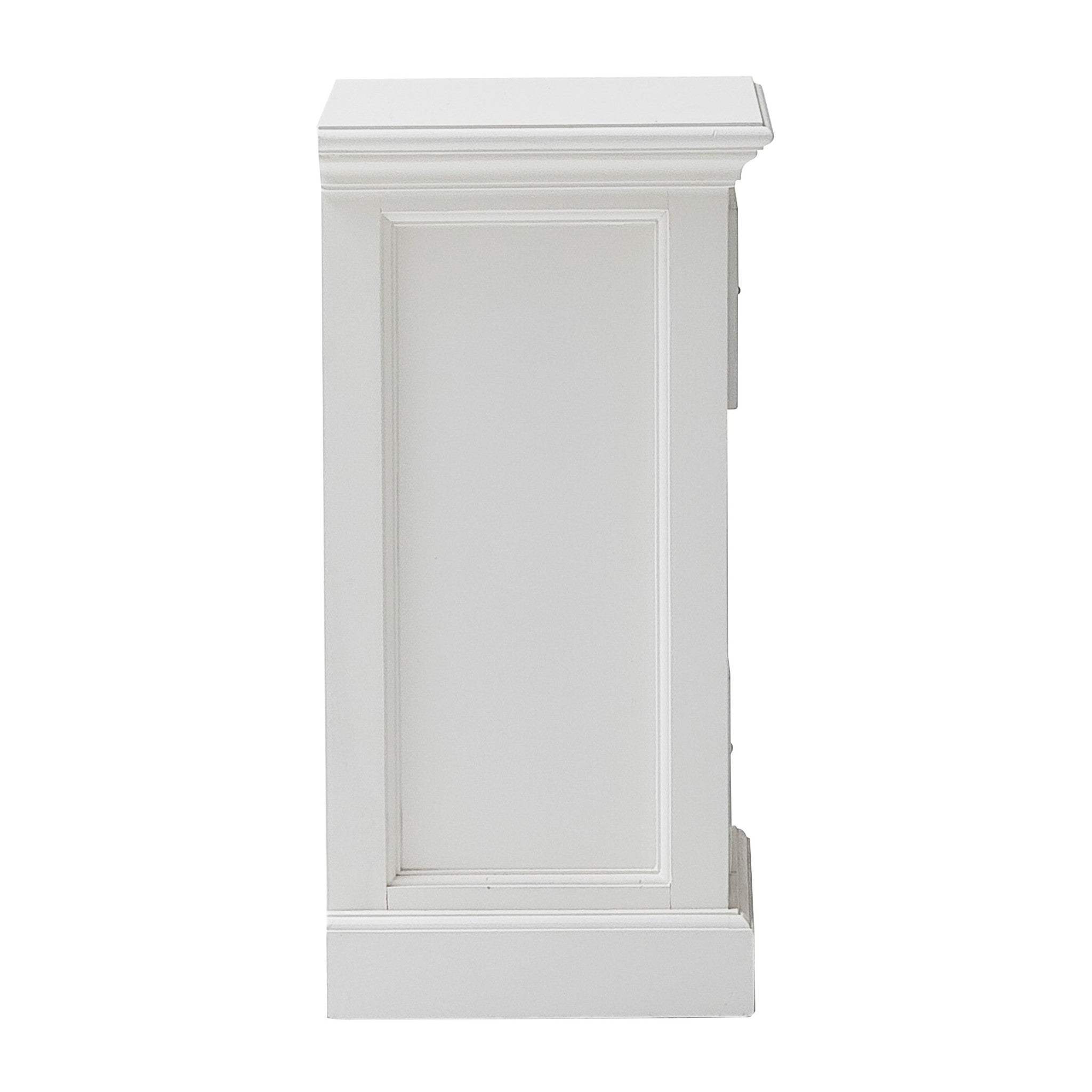 Classic White Three Drawer Nightstand - Homeroots - Flyclothing LLC