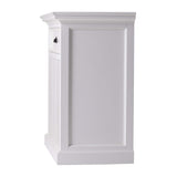 31" Distressed White Wood Nightstand with Dividers - Homeroots - Flyclothing LLC