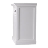 31" Distressed White Wood Nightstand with Dividers - Homeroots