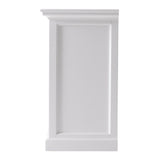 31" Distressed White Wood Nightstand with Dividers - Homeroots - Flyclothing LLC