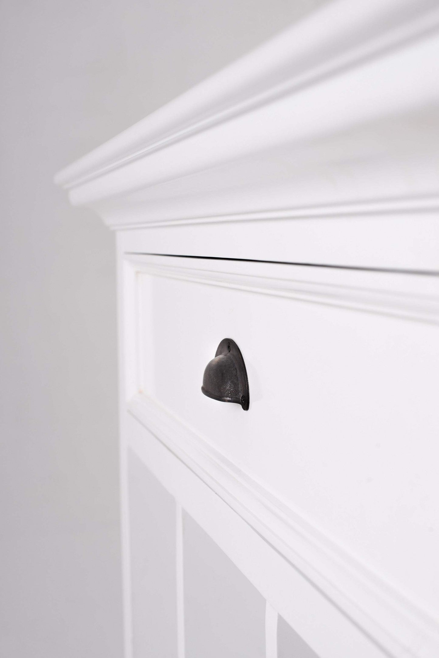 31" Distressed White Wood Nightstand with Dividers - Homeroots - Flyclothing LLC