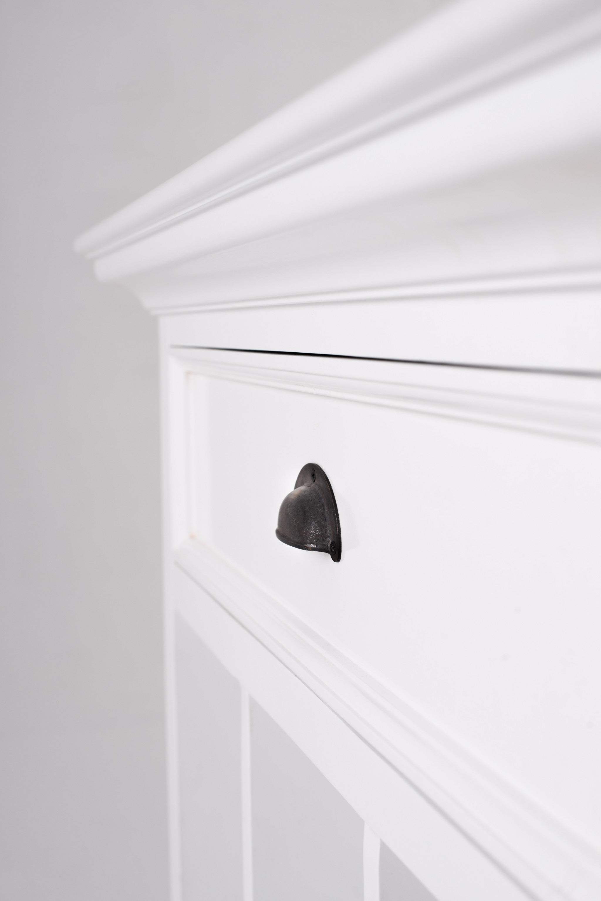 31" Distressed White Wood Nightstand with Dividers - Homeroots - Flyclothing LLC