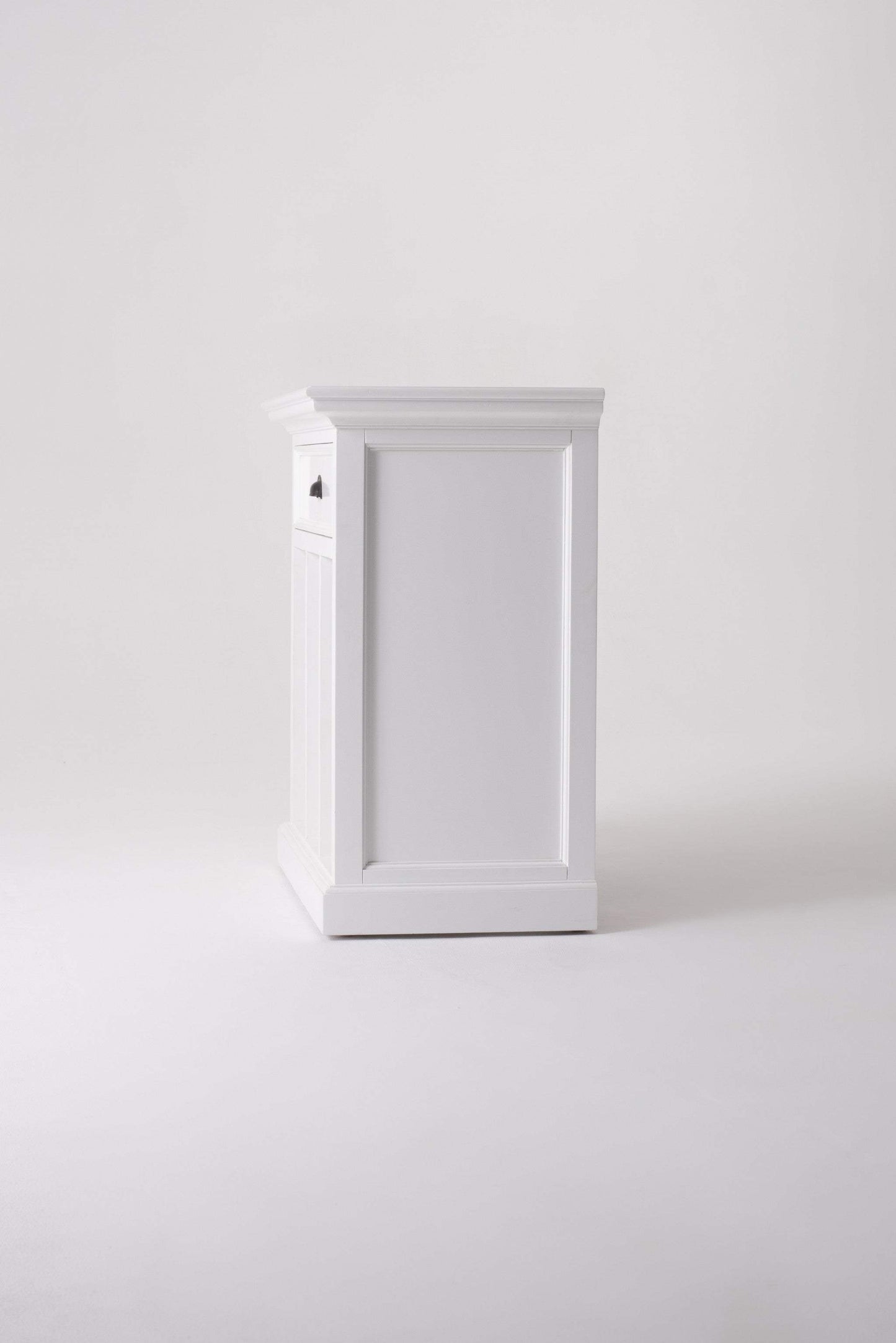 31" Distressed White Wood Nightstand with Dividers - Homeroots - Flyclothing LLC