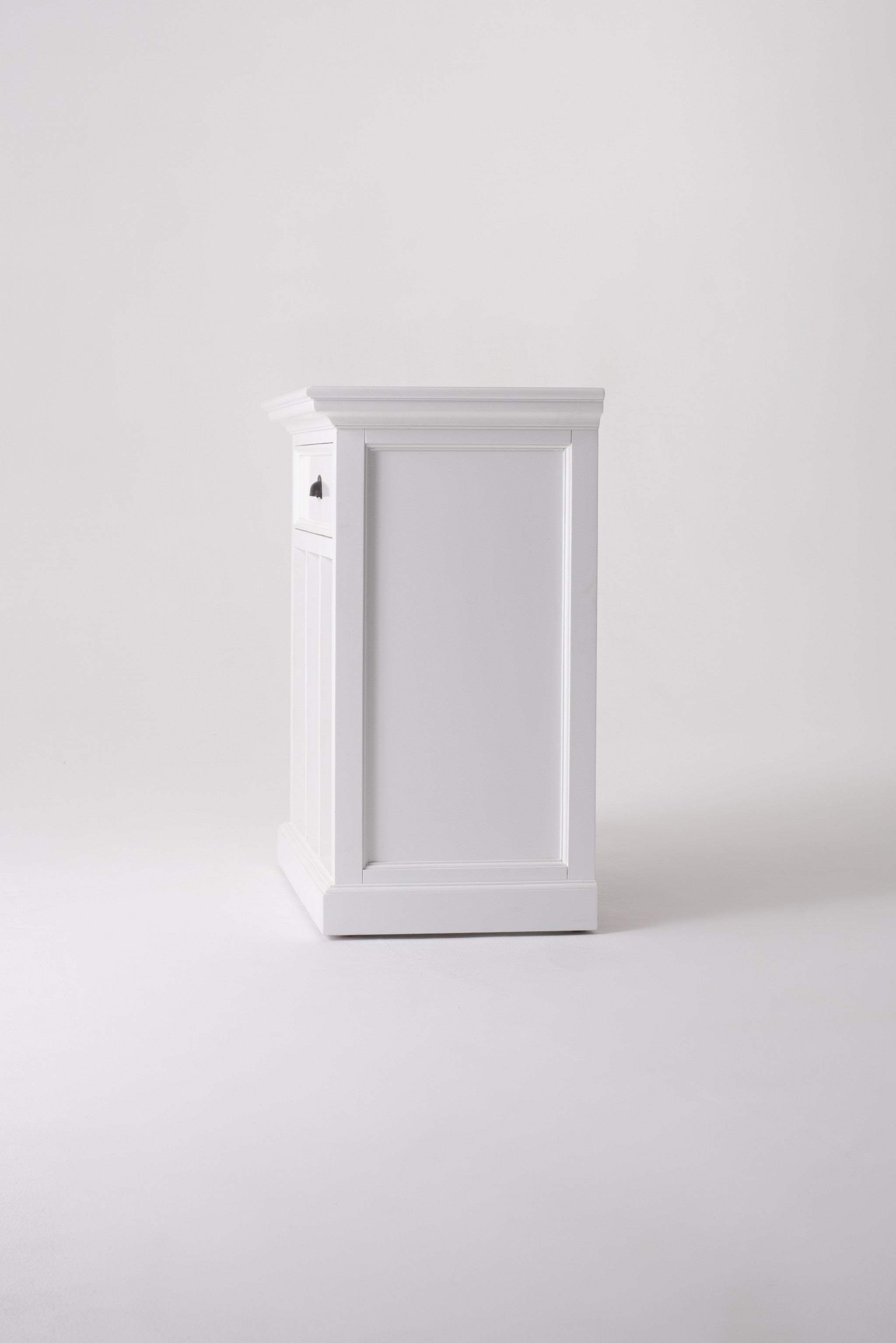 31" Distressed White Wood Nightstand with Dividers - Homeroots - Flyclothing LLC
