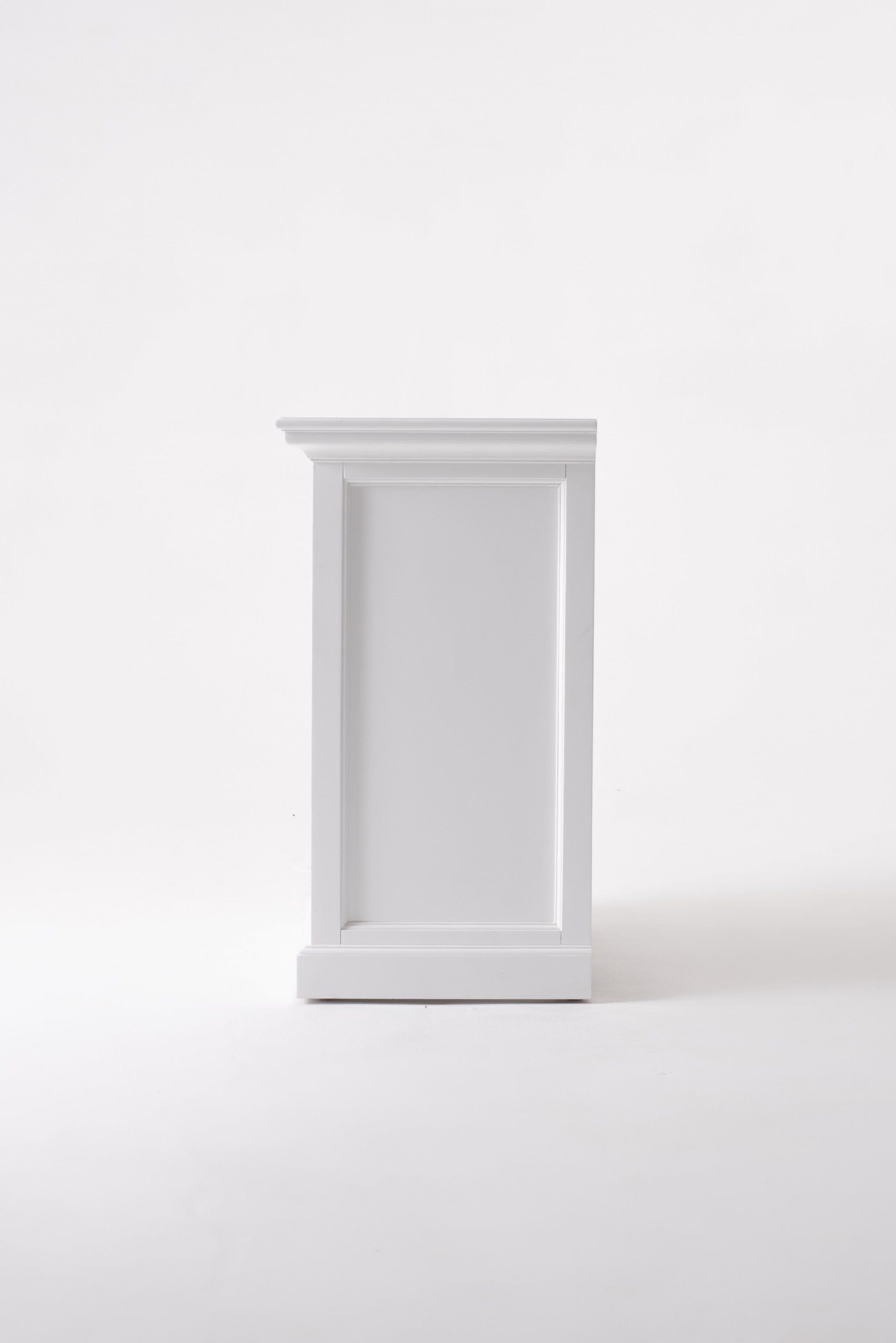 31" Distressed White Wood Nightstand with Dividers - Homeroots - Flyclothing LLC