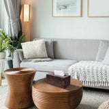 Dark Brown Mango Wood Rectangular Tissue Holder - Homeroots - Flyclothing LLC