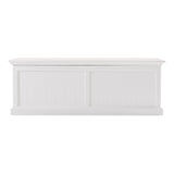 55" White Solid Wood Chest - Homeroots