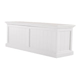 55" White Solid Wood Chest - Homeroots