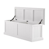 55" White Solid Wood Chest - Homeroots