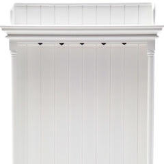 Classic White Hall Tree Coat Rack with Drawers