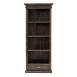 75" Brown and Black Wood Four Tier Bookcase - Homeroots - Flyclothing LLC