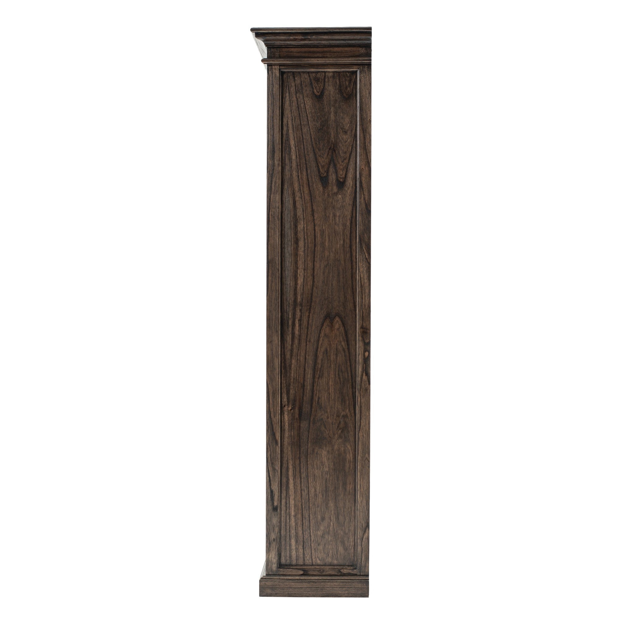 75" Brown and Black Wood Four Tier Bookcase - Homeroots - Flyclothing LLC
