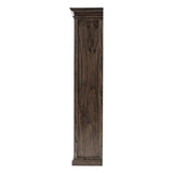 75" Brown and Black  Wood Four Tier Bookcase - Homeroots