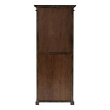 75" Brown and Black Wood Four Tier Bookcase - Homeroots - Flyclothing LLC