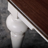 94" Dark Brown And White Solid Wood Dining Table - Homeroots - Flyclothing LLC