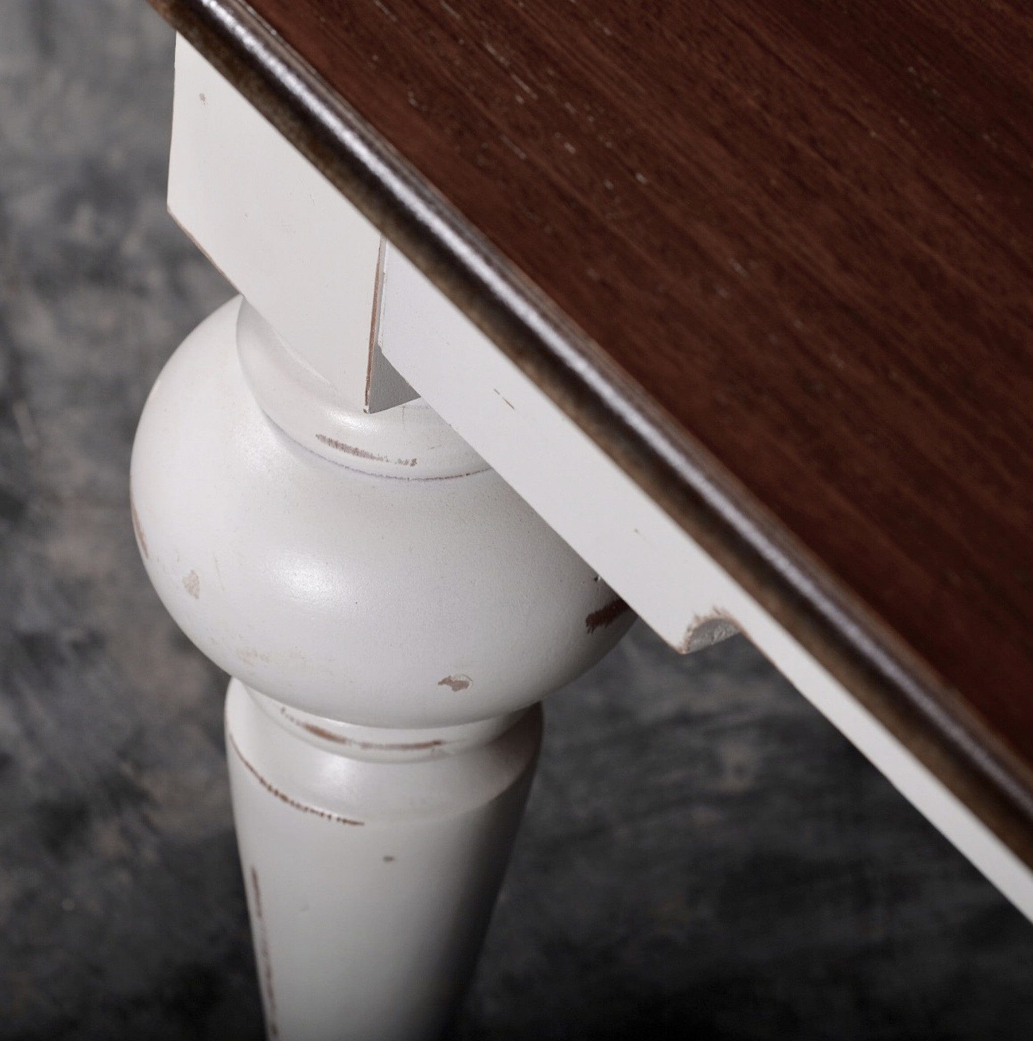 94" Dark Brown And White Solid Wood Dining Table - Homeroots - Flyclothing LLC
