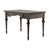 47" Brown Solid Wood Secretary Desk With Two Drawers - Homeroots