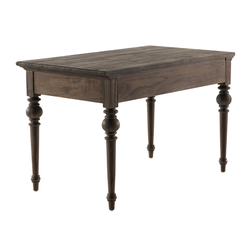 47" Brown Solid Wood Secretary Desk With Two Drawers - Homeroots - Flyclothing LLC