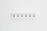 39" Classic White Wood Six Hook Hanging Coat Rack - Homeroots