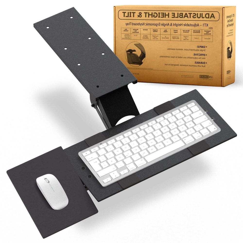 Black Ergonomic Under Desk Pull Out Keyboard Tray - Homeroots - Flyclothing LLC