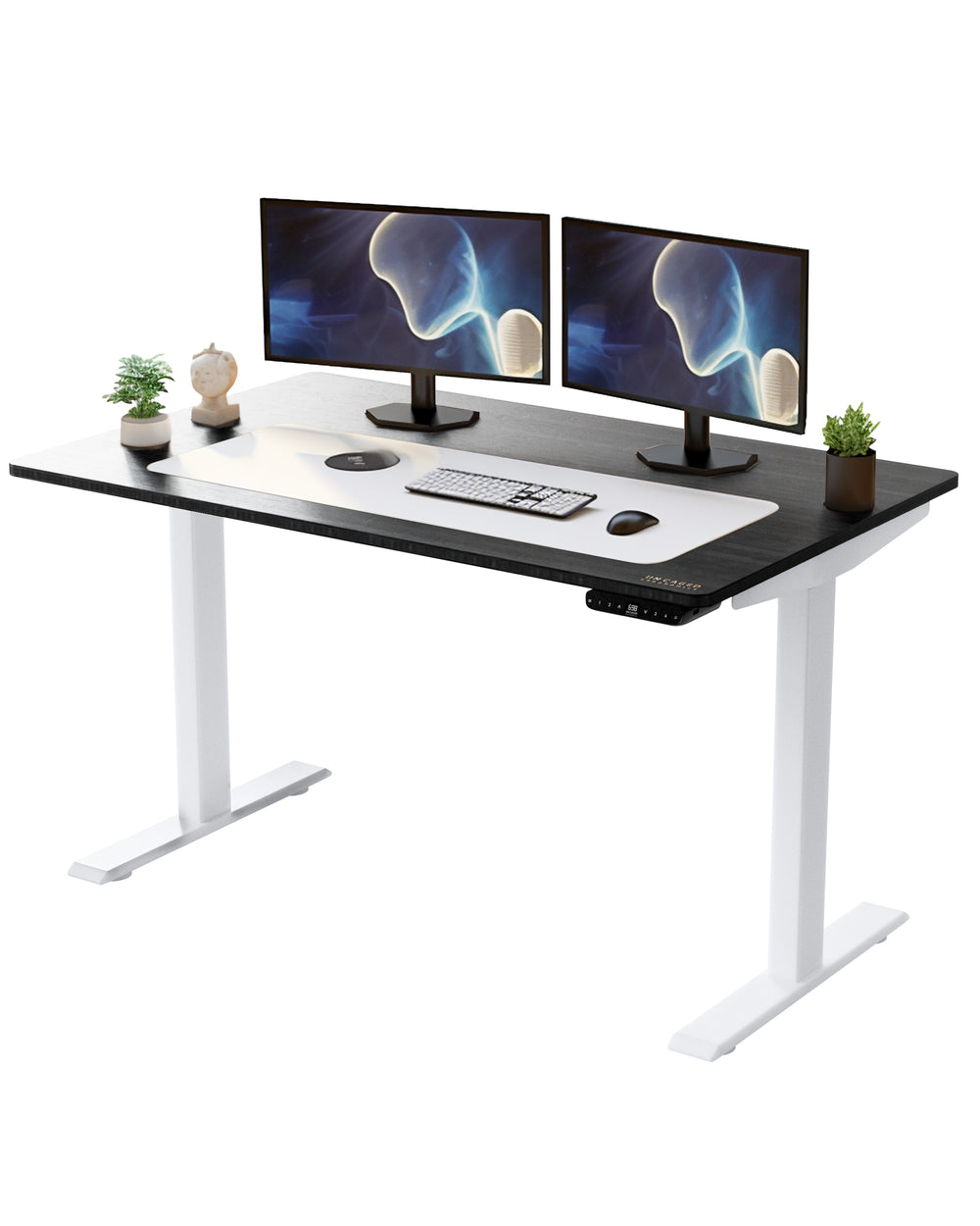 Premier 52" White Dual Motor Electric Office Adjustable Standing Desk - Homeroots