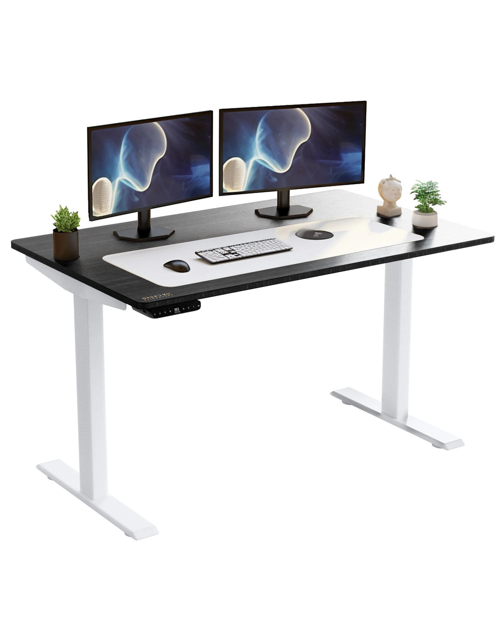 Premier 52" White Dual Motor Electric Office Adjustable Standing Desk - Homeroots - Flyclothing LLC