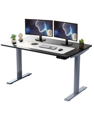 Premier 52" Gray Dual Motor Electric Office Adjustable Standing Desk - Homeroots