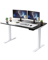 Premier 52" White Dual Motor Electric Office Adjustable Standing Desk - Homeroots - Flyclothing LLC
