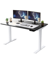 Premier 52" White Dual Motor Electric Office Adjustable Standing Desk - Homeroots