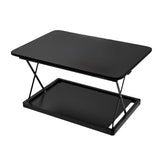 20" Adjustable Black Stainless Steel Standing Desk Converter - Homeroots