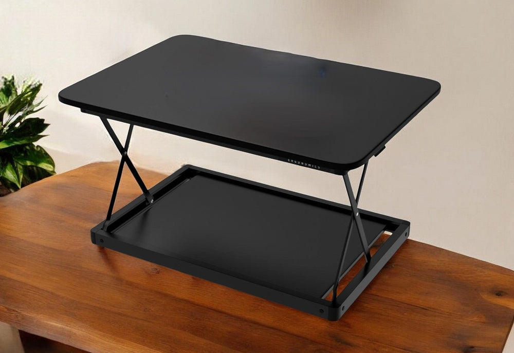 20" Adjustable Black Stainless Steel Standing Desk Converter - Homeroots - Flyclothing LLC