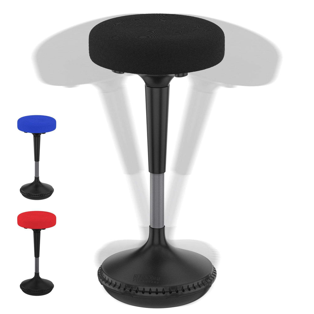 Black Tall Swivel Active Balance Chair - Homeroots - Flyclothing LLC