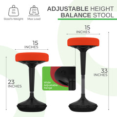 Red Tall Swivel Active Balance Chair