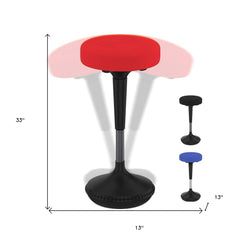 Red Tall Swivel Active Balance Chair - Homeroots