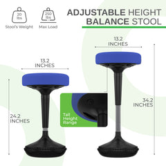 Blue Tall Swivel Active Balance Chair