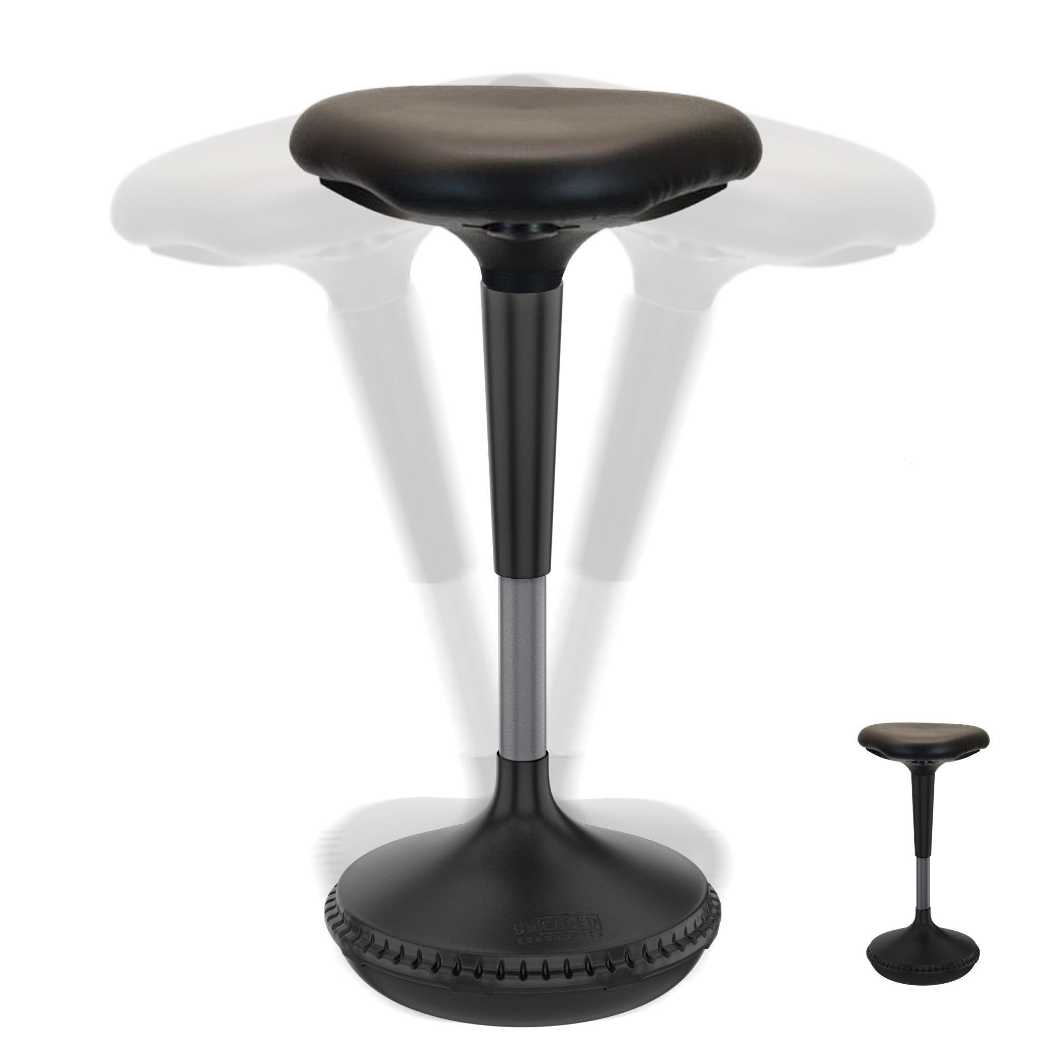 Black Tall Triangle Seat Swivel Active Balance Chair